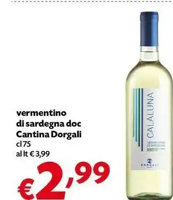 Pam Dorgali Calaluna Vermentino Di Sardegna Doc 750ml offerta