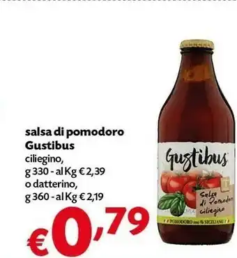 Gustibus Salsa Di Pomodoro Ciliegino 330g