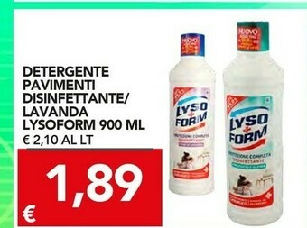 TuoDi Lysoform Detergente Pavimenti Disinfettante offerta