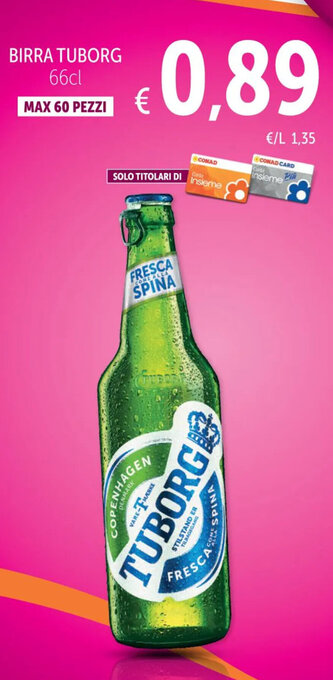 Spazio Conad BIRRA TUBORG 66 cl offerta