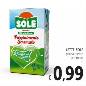 Spazio Conad LATTE SOLE parzialmente scremato 1L offerta