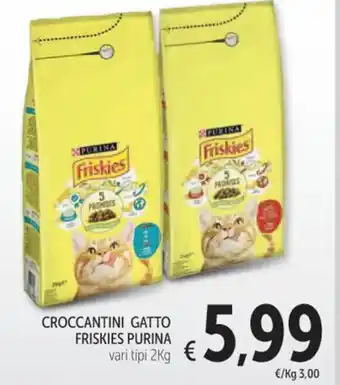 Spazio Conad CROCCANTINI GATTO FRISKIES PURINA vari tipi 2Kg offerta