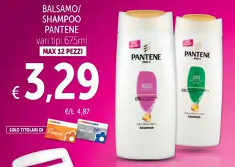 Spazio Conad BALSAMO/ SHAMPOO PANTENE vari tipi 675ml offerta