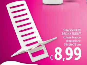 Spazio Conad SPIAGGINA IN RESINA SUNNY offerta