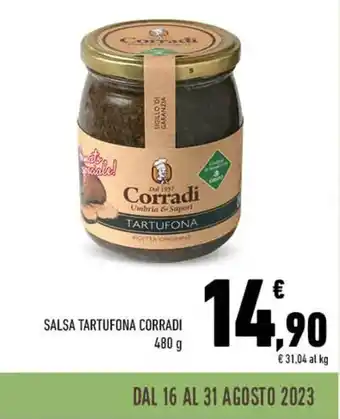 Conad SALSA TARTUFONA CORRADI 480 g offerta