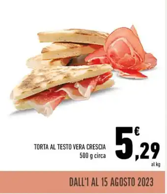 Conad TORTA AL TESTO VERA CRESCIA 500 g circa offerta
