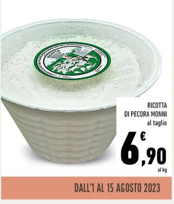 Conad RICOTTA DI PECORA MONNI offerta