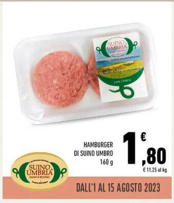 Conad HAMBURGER DI SUINO UMBRO 160 g offerta