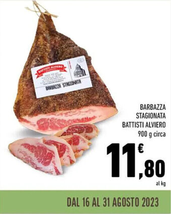 Conad BARBAZZA STAGIONATA BATTISTI ALVIERO 900 g circa offerta
