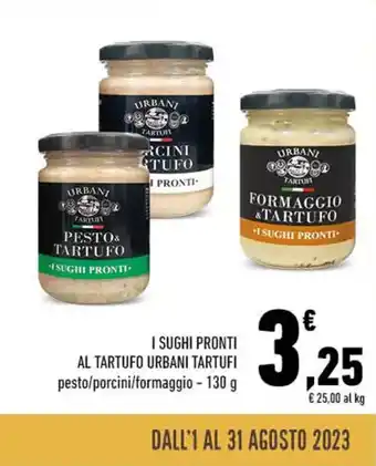 Conad I SUGHI PRONTI AL TARTUFO URBANI TARTUFI 130 g offerta
