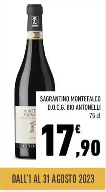 Conad SAGRANTINO MONTEFALCO D.O.C.G. BIO ANTONELLI 75 cl offerta