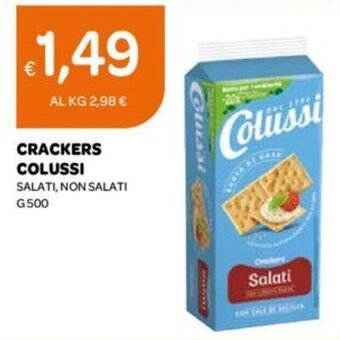 Ekom CRACKERS COLUSSI SALATI, NON SALATI G 500 offerta