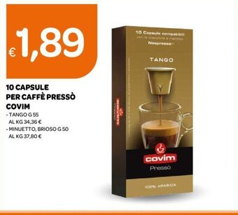 Ekom 10 CAPSULE PER CAFFÈ PRESSÒ COVIM offerta