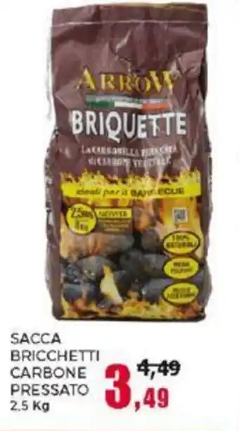Happy Casa SACCA BRICCHETTI CARBONE PRESSATO 2.5 Kg offerta