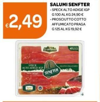 Ekom SALUMI SENFTER - SPECK ALTO ADIGE IGP G 100 offerta