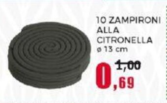 10 ZAMPIRONI ALLA CITRONELLA Ø 13 cm