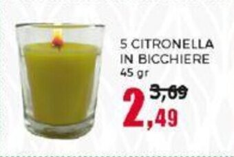 Happy Casa 5 CITRONELLA IN BICCHIERE 45 gr offerta