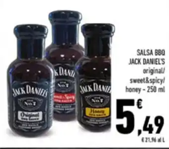 Conad SALSA BBQ JACK DANIEL'S 250 ml offerta