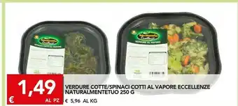 TuoDi Naturalmentetuo Verdure Cotte / Spinaci Cotti Al Vapore Eccellenze offerta