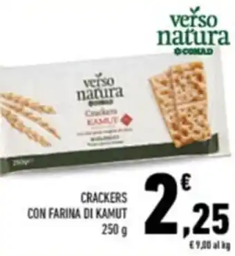 Conad CRACKERS CON FARINA DI KAMUT 250 g offerta