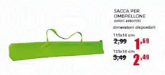 Happy Casa SACCA PER OMBRELLONE colori assortiti dimensioni disponibili 115x16 cm offerta