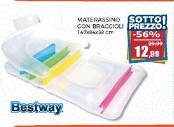 Happy Casa Bestway MATERASSINO CON BRACCIOLI 147x84x58 cm offerta