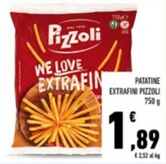Conad PATATINE EXTRAFINI PIZZOLI 750 g offerta