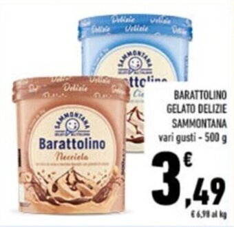 Conad BARATTOLINO GELATO DELIZIE SAMMONTANA vari gusti - 500 g offerta