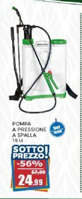 Happy Casa POMPA A PRESSIONE A SPALLA 16 Lt offerta