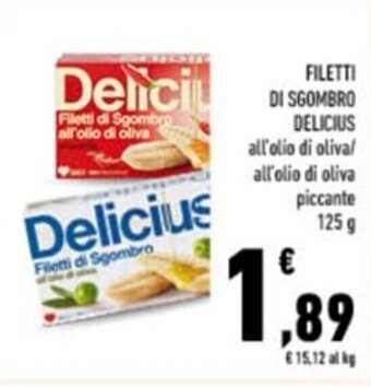 Conad FILETTI DI SGOMBRO DELICIUS 125 g offerta