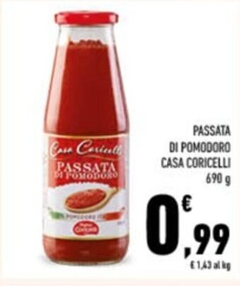 Conad PASSATA DI POMODORO CASA CORICELLI 690 g offerta