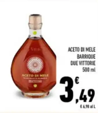 Conad ACETO DI MELE BARRIQUE DUE VITTORIE 500 ml offerta
