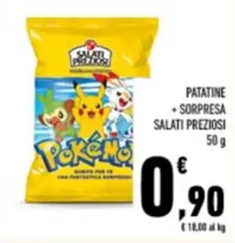 Conad PATATINE + SORPRESA SALATI PREZIOSI 50 g offerta