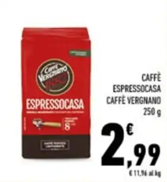 Conad CAFFÈ ESPRESSOCASA CAFFÈ VERGNANO 250 g offerta