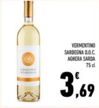 Conad VERMENTINO SARDEGNA D.O.C. AGHERA SARDA 75 cl offerta