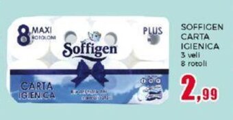 Happy Casa SOFFICEN CARTA IGIENICA 3 veli 8 rotoli offerta