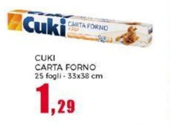 Happy Casa CUKI CARTA FORNO 25 fogli- 33x38 cm offerta