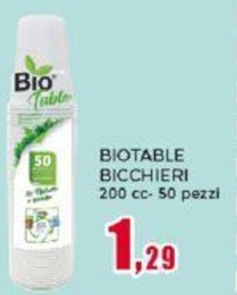 Happy Casa BIOTABLE BICCHIERI 200 cc-50 pezzi offerta