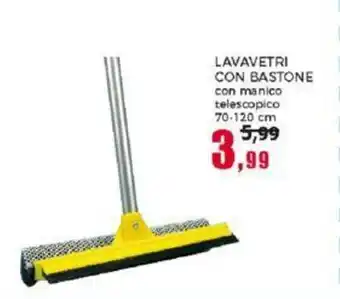 Happy Casa LAVAVETRI CON BASTONE con manico telescopico 70-120 cm offerta