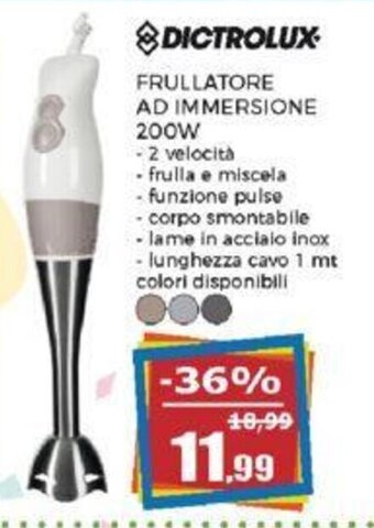Happy Casa DICTROLUX FRULLATORE AD IMMERSIONE 200W offerta