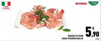Conad BRACIOLE DI SUINO CONAD PERCORSO QUALITÀ offerta