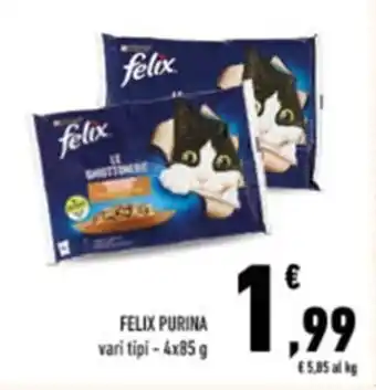 Conad FELIX PURINA vari tipi - 4x85 g offerta