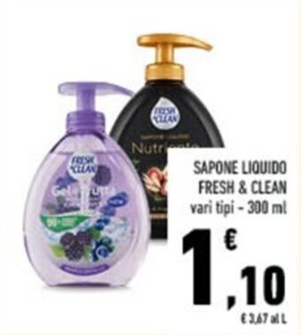 Conad SAPONE LIQUIDO FRESH & CLEAN vari tipi - 300 ml offerta