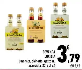 BEVANDA LURISIA limonata, chinotto, gazzosa, aranciata, 27.5 cl x4