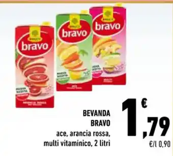 Conad BEVANDA BRAVO ace, arancia rossa, multi vitaminico, 2 litri offerta