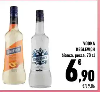 Conad VODKA KEGLEVICH bianca, pesca, 70 cl offerta