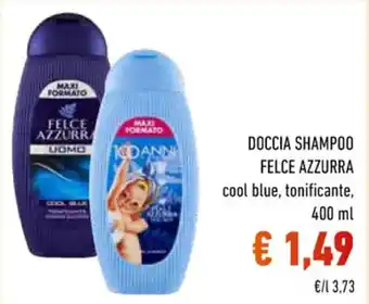 Conad DOCCIA SHAMPOO FELCE AZZURRA cool blue, tonificante, 400 ml offerta