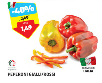 ALDI PEPERONI GIALLI/ROSSI offerta