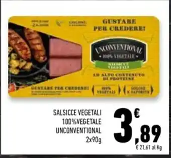 SALSICCE VEGETALI 100% VEGETALE UNCONVENTIONAL 2x90g