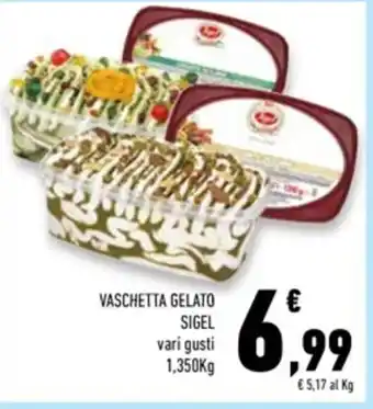 Conad Superstore VASCHETTA GELATO SIGEL vari gusti 1,350Kg offerta